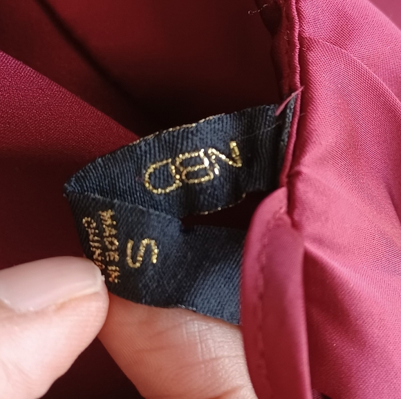 NBD Get Out Sz S Satin Burgundy Prom Party Mini Dress - Picture 14 of 16